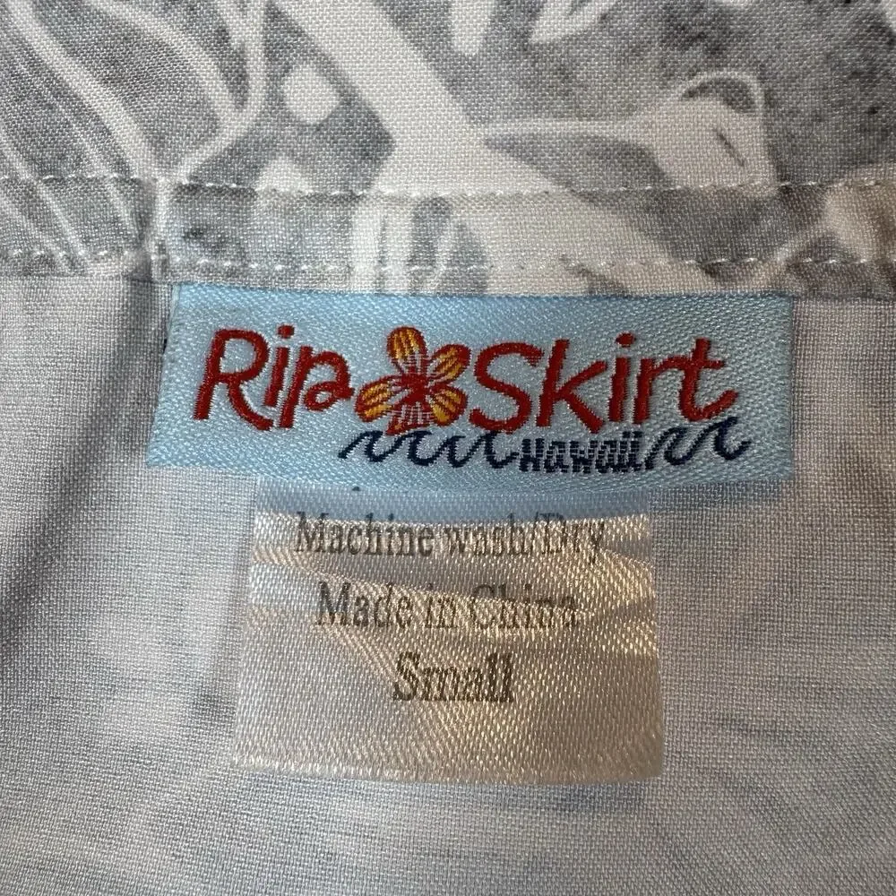 Ripskirt Hawaii Wrap Skirt Length 4 Long Size Small Pockets Gray - Picture 7 of 11